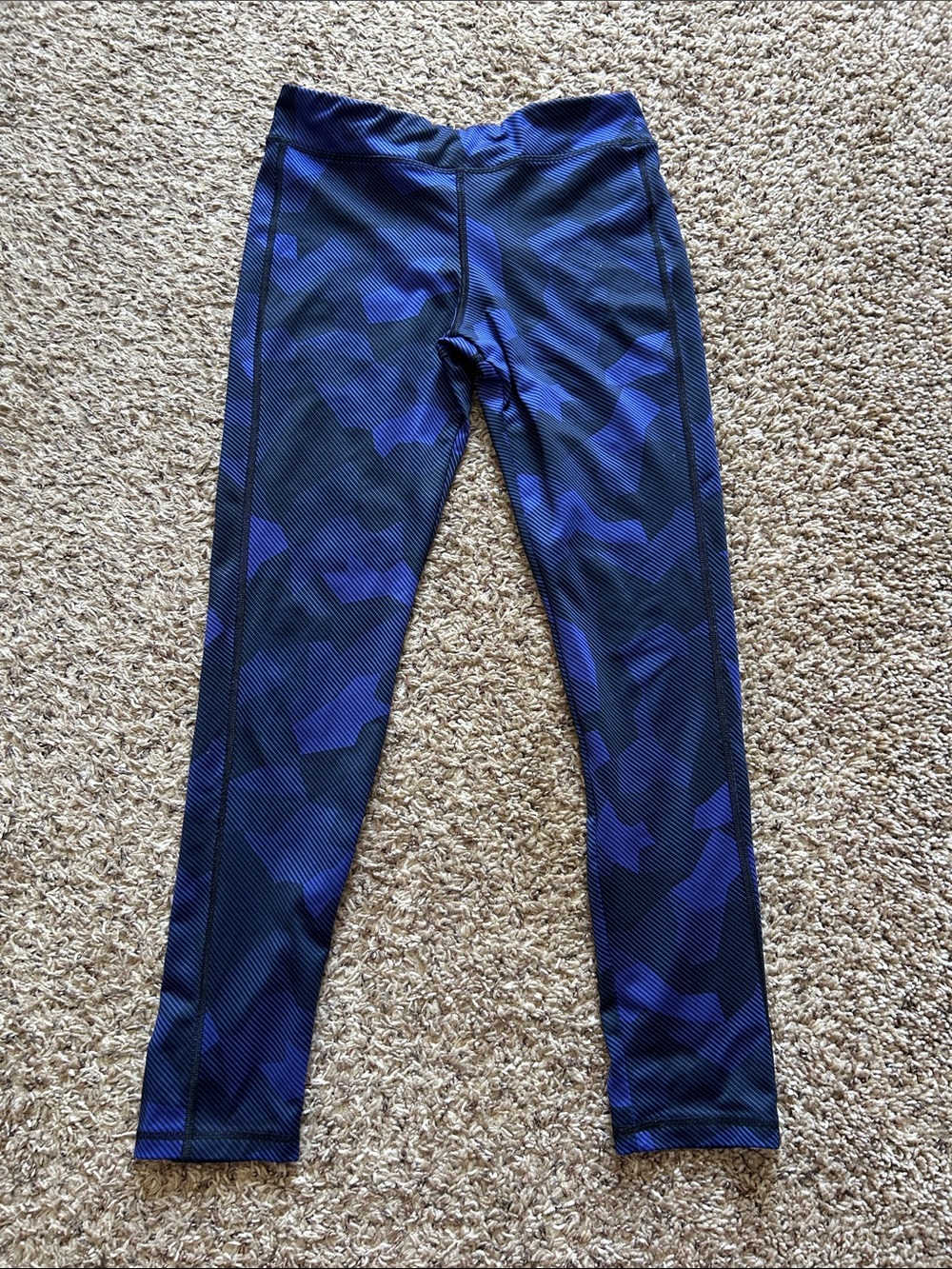 Kids Blue Camo Active Leggings